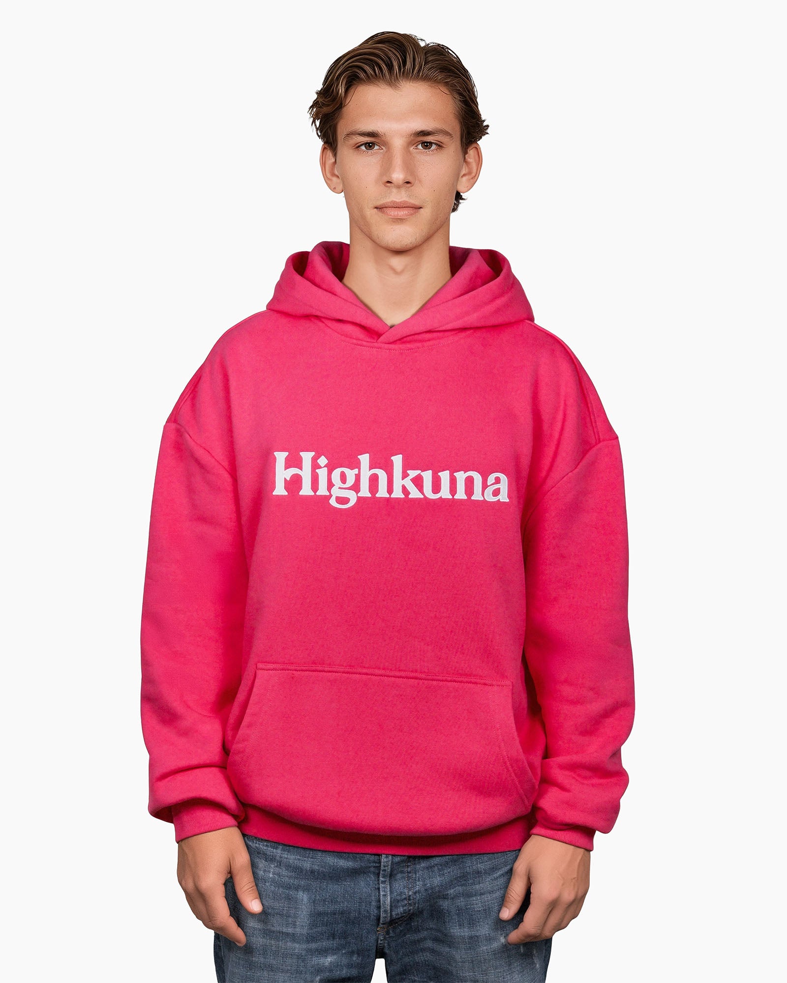 Hoodie - Pink/White