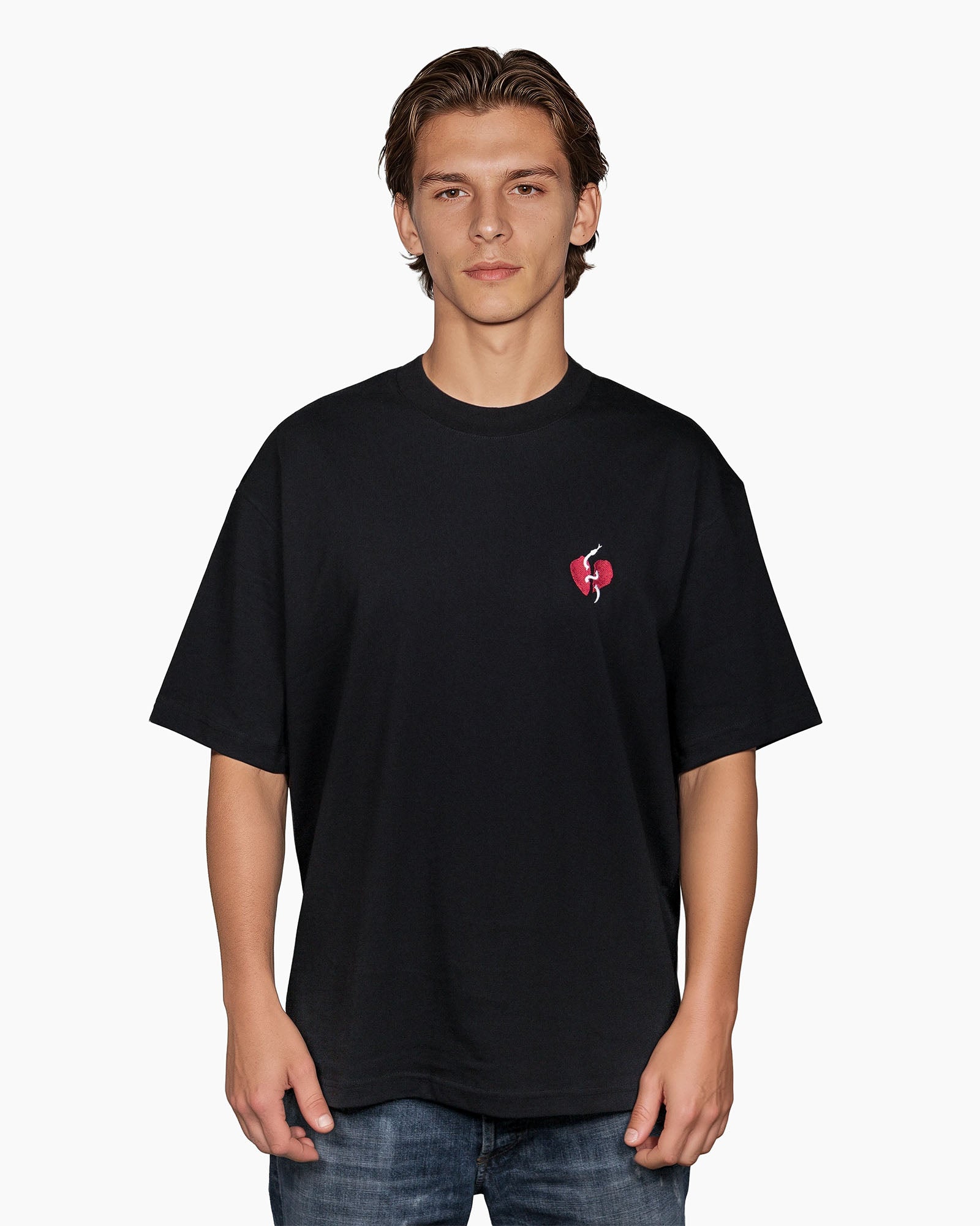 Snake Heart - T-Shirt - Black