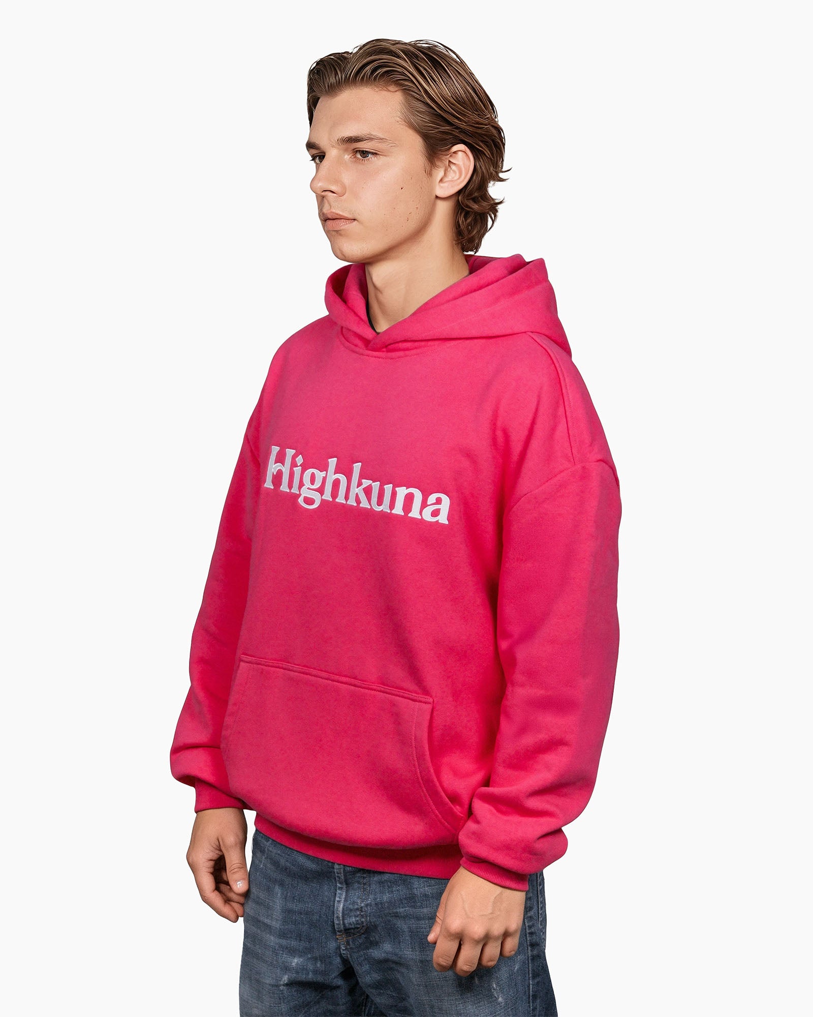Hoodie - Pink/White