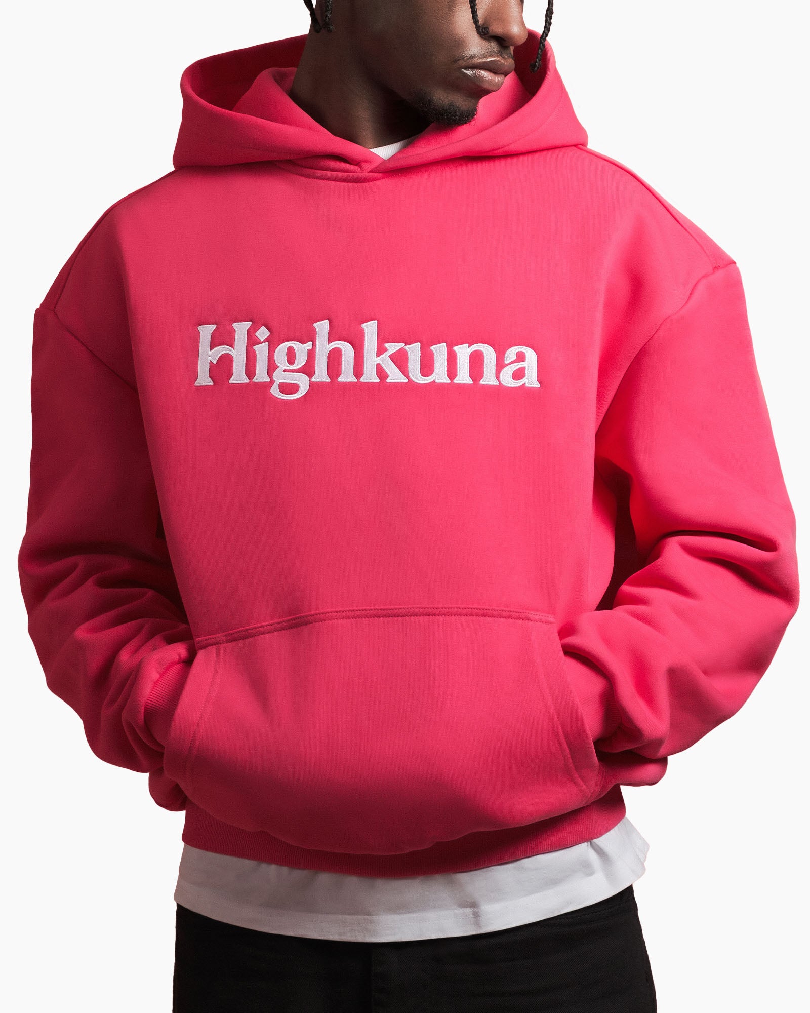 Hoodie - Pink/White